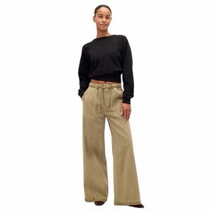 GAP Women’s Khaki Drawstring Pull On Pants, Size Medium